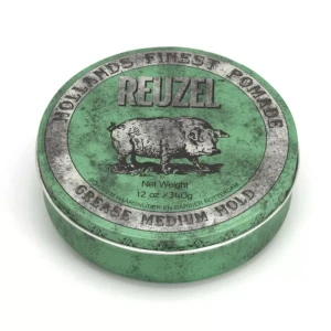 Reuzel Green Medium Hold Hog, 340 G - woskowa pomada do włosów, BARBERSIZE