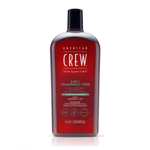 American Crew 3in1 Chamomile + Pine, 1000ml -  szampon, odżywka i żel pod prysznic 3w1, rumianek + sosna