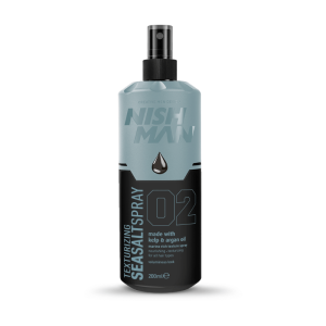 Nishman Sea Salt Spray 02 Kelp & Argan Oil, 200 ml  - Teksturyzujący tonik do włosów na bazie soli morskiej 