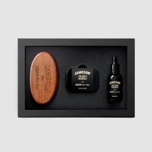 ZEW Zestaw Prosty Jameson Black Barrel regenerujący zestaw brodacza Jameson x ZEW for men - Kartacz, balsam, olejek do brody Jameson 