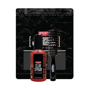 UPPERCUT DELUXE TIN DUO - CLAY SPRAY, 150 ml + VENT BRUSH - ZESTAW PREZENTOWY